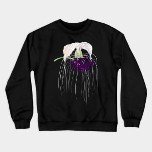 White Bat Flower Crewneck Sweatshirt